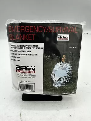 BRW Diversified Emergency Survival Blanket 84”X 52” Sealed • $6.76