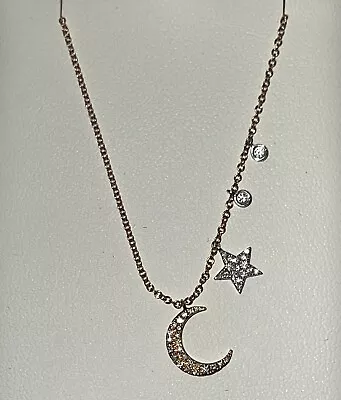 Meira T 18K Rose Gold Moon And Stars Necklace • $800