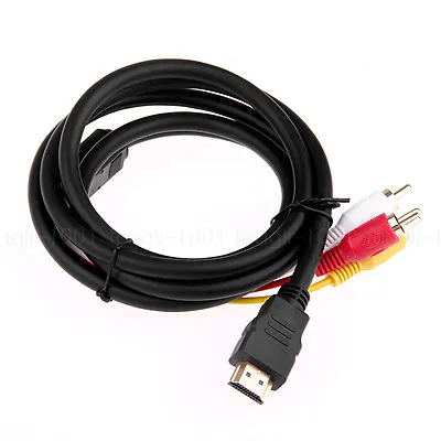 £4.05 • Buy 1.5m HDMI Male To 3 RCA Audio Video AV Cable Adapter Lead TV HDTV DVD 1080P UK
