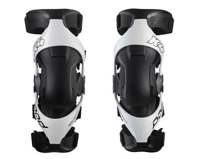 New Pod K4 2.0 Knee Braces White Pair Motocross Mx Enduro Adult Guards Cheap • $486.29