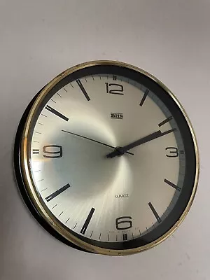 Vintage BHS Metamec Wall Clock Starburst Metallic Face Mid Century Modernist MCM • £24.99