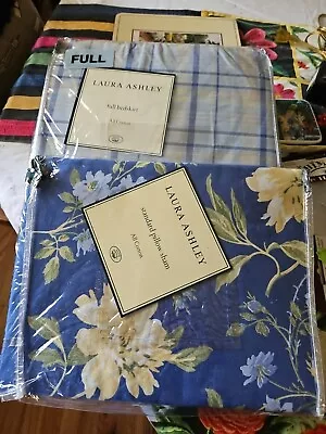 Laura Ashley Emilie Collection Full Bedskirt & Single Standard Pillow Sham New • $52.99