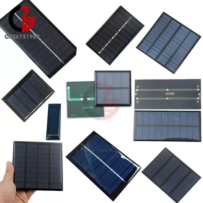 Mini Mono Solar Panel Small Solar Cell PV Module Charger 0.5V/2V/5V/6V/9V/12V • $4.55