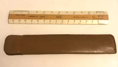 Vintage K&E Keuffel Esser Paragon 1442P Draftman's Scale Ruler W/leather Case • $9.99