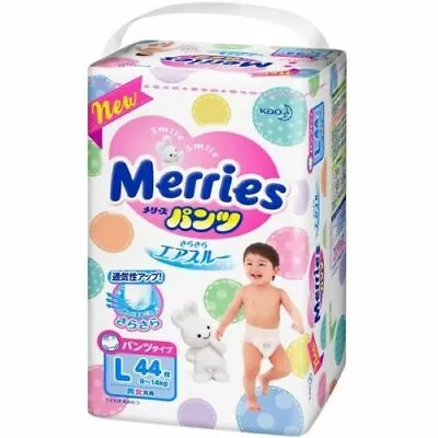 $109.95 • Buy Merries Nappies Pants L 44Pcs X 3 Packs For Babies 9-14 Kg/ Toddler