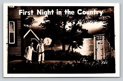 First Night In The Country Outhouse 'This Is It' VINTAGE Humor Postcard • $3.99