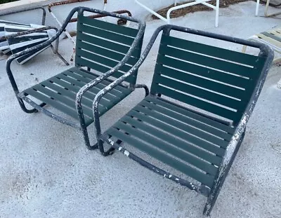 Vintage Brown Jordan Patio Chairs Low Lounge Sun Refinishing Included In Price • $940