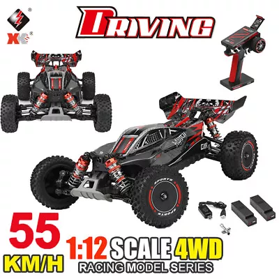 WLtoys 124010 1/12 2.4G 4WD RC Car 55KM/H High Speed Off Road Buggy 2xBattery • $158.39