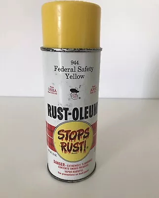 Vtg 1972 Rust-Oleum Federal Safe Yellow Spray Paint Can 944 Scottie Face Unused • $80