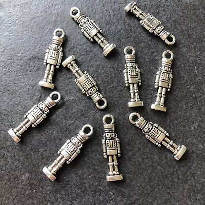 £3.10 • Buy 10 X Nutcracker Toy Soldier Charms, Jewellery Making Charms, Supplies, Christmas