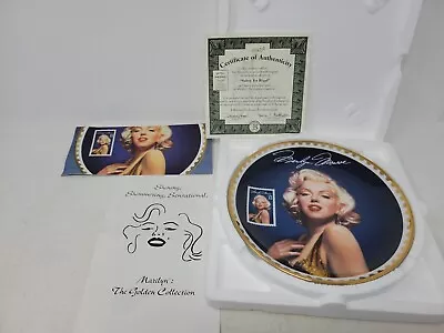 Marilyn Monroe  Sultry Yet Regal  Postage Stamp Bradford Exchange Plate COA • $28.99