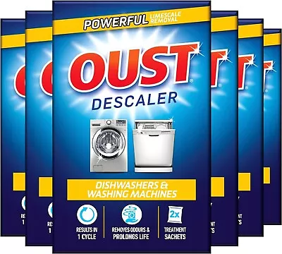 Oust Dishwasher & Washing Machine Descaler Removes Limescale & Odour- Pack Of 6 • £13.99