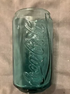 McDonald’s Coca Cola Can Shaped Turquoise Glass Tumbler • £3.49