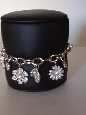 Nadri Women‘s Flower Floral Charm Chain Bracelet • $39