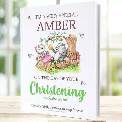 Personalised Christening Gift Book Of Blessings. Made For Christenings HARDBACK • £24.97