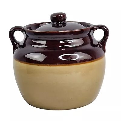 Monmouth Maple Leaf USA Oven Proof 2 Handle Gallon Baked Bean Pot • $74.99