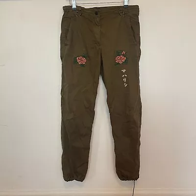Maharishi Women's Embroidered Trousers Green Snowpant Size 8/10 Great Condition • £20