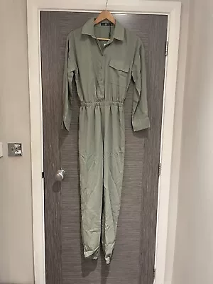 Misguided Lighy Green Utility Jumpsuit New Tags Size 8 • £10