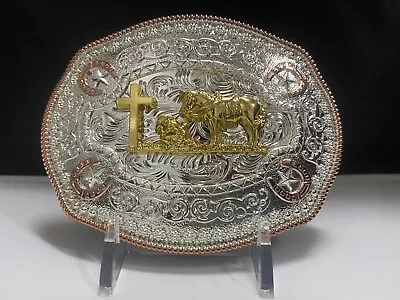 Christian Cowboy Cowgirl Praying Western Cowboy Buckle For Men Hebilla Vaquero • $24.89