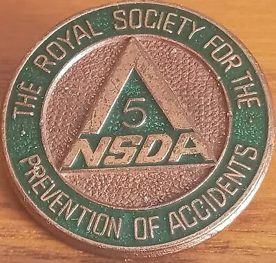 Vintage Rospa Nsda National Safe Driving Award 5 Years • £5