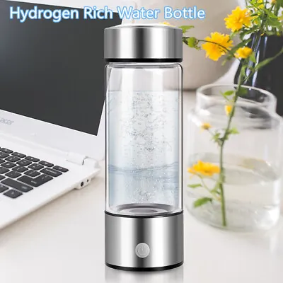 $55.99 • Buy USB Charging Hydrogen Generator Rich Water Maker Cup Drink Bottle Ionizer Glass