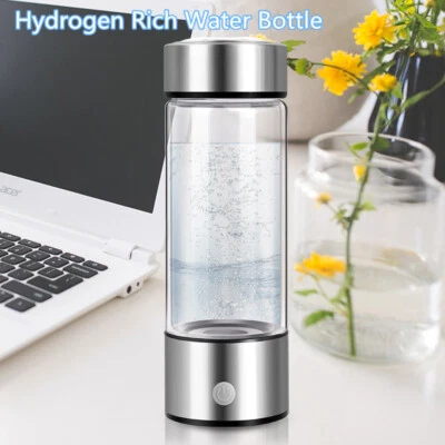 $55.99 • Buy USB Charging Hydrogen Generator Rich Water Maker Cup Drink Bottle Ionizer Glass