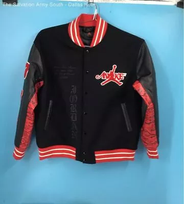 AIR JORDAN Men's Red/Black #23 New York Michael Jordan Letterman Jacket Size-XL • $36