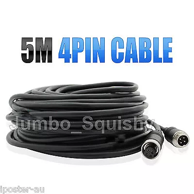 Advanced 5M 4 Pin Extention Cable Waterproof For CCD Reversing Camera • $16.99