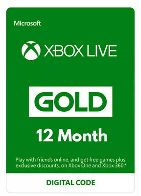 Xbox Game Pass Core Subscription Live Gold Membership 1:12 Month - UK | Global • £10.99