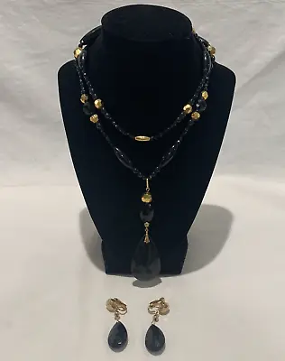 Vintage Avon Louis Feraud Couture Necklace & Clip On Earrings • $39.75