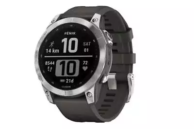 Garmin Fenix 7 GPS Smart Sport Watch (Silver/Graphite Band) Smart Watches • $801.46
