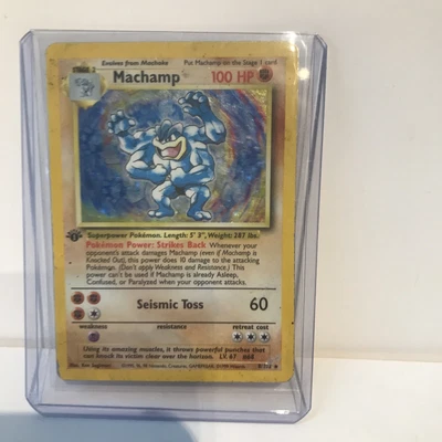 £1.20 • Buy Machamp 8/102 FIRST EDITION HOLO Base Card Pokémon TCG 1995,96,98