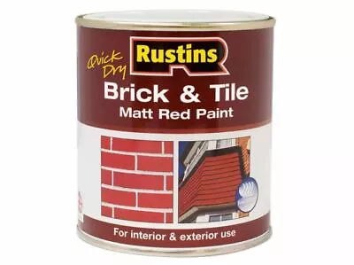 Rustins Quick Dry Brick & Tile Paint Matt Red 250ml • £9.46