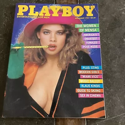 Playboy Magazine / November 1985 / The Women Of Mensa / Sting / Miami Vice • $3