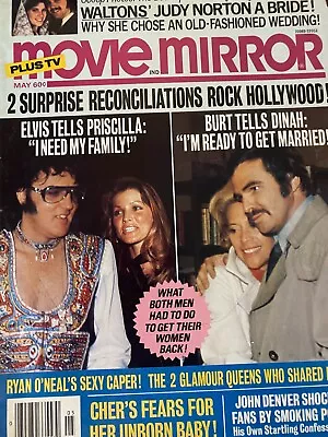 Elvis Presley Priscilla Burt Reynolds Full Page Vintage Magazine COVER • $1.99