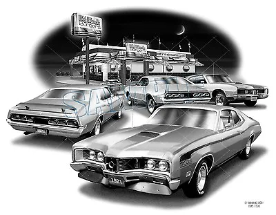 Mercury 1971 Cyclone Muscle Car Art Print  # 7300 • $24.99