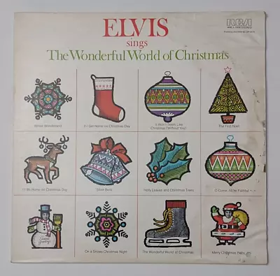 Elvis Sings The Wonderful World Of Christmas Vinyl Record RCA ANL1-1936 Tested • $4.99