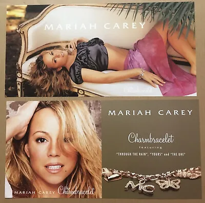 MARIAH CAREY Rare 2002 DOUBLE SIDED PROMO POSTER FLAT Of Charmbracelet CD 24x12 • $39.99