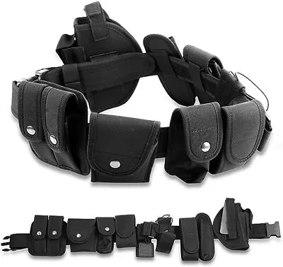 10 Pcs Military Utility Belt Kit Tactical Security Belt Law Enforcement Modular • $20.99