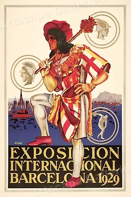  Barcelona Exposition 1929  Vintage Style Spanish Travel Poster - 16x24 • $13.95
