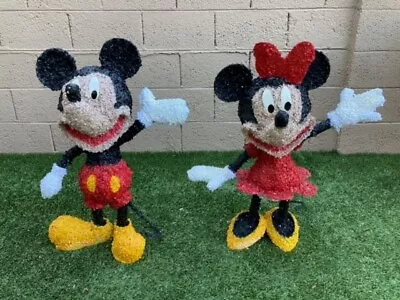 Disney Mickey & Minnie Full Color Outdoor Topiary Sculptures. Set Of Two. NEW • $795.95