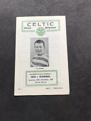 Celtic V Dunfermline  30th Dec 1967  Scottish League Div 1 • £2.99