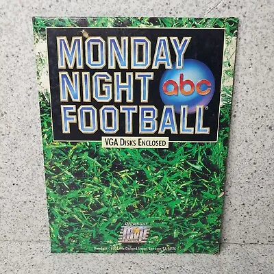 Monday Night Football IBM Data East 1989 PC Game Vintage Disks & Sleeve Only • $5.98