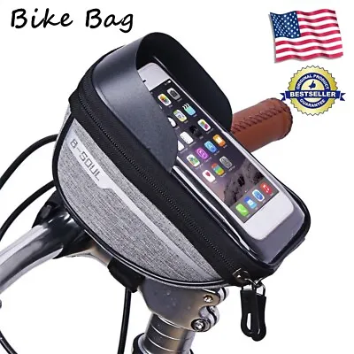 Waterproof Motorcycle Bike Cycling Handlebar Mount Holder Cell Phone Case Bag- • $11.91