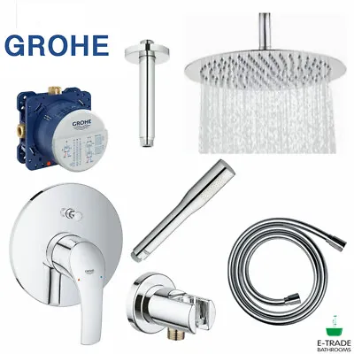 £309.90 • Buy GROHE Shower EUROSMART Mixer_Rapido SmartBox_Rain Shower Head30cm_Ceiling Mounte