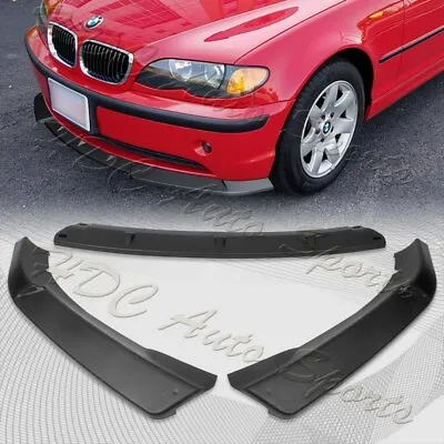 For 2002-2005 BMW 3-Series E46 Sedan Matt Black Front Bumper Body Spoiler Lip • $95.99