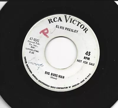 Rockabilly 45 - Elvis Presley - Big Boss Man - Hear 1967 Promo Rca • $4.99