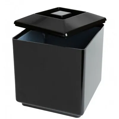 Square Plastic Ice Bucket Black Champagne Wine Restaurant Serving Cool Drinks • £12.99