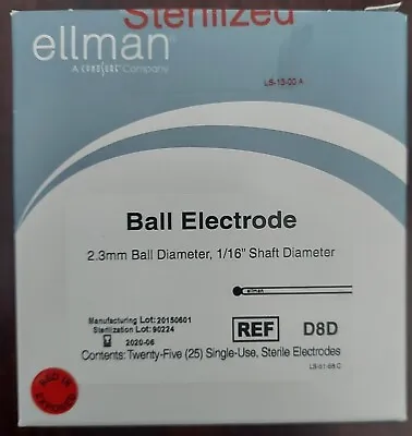 Brand NEW Ellman D8D - Ball Electrodes - 25 Pieces/Box! • $399.75