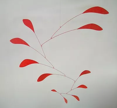 Large Red Mobile - Mid-century Modern Sculpture Art Hanging Metal Fountain • $750